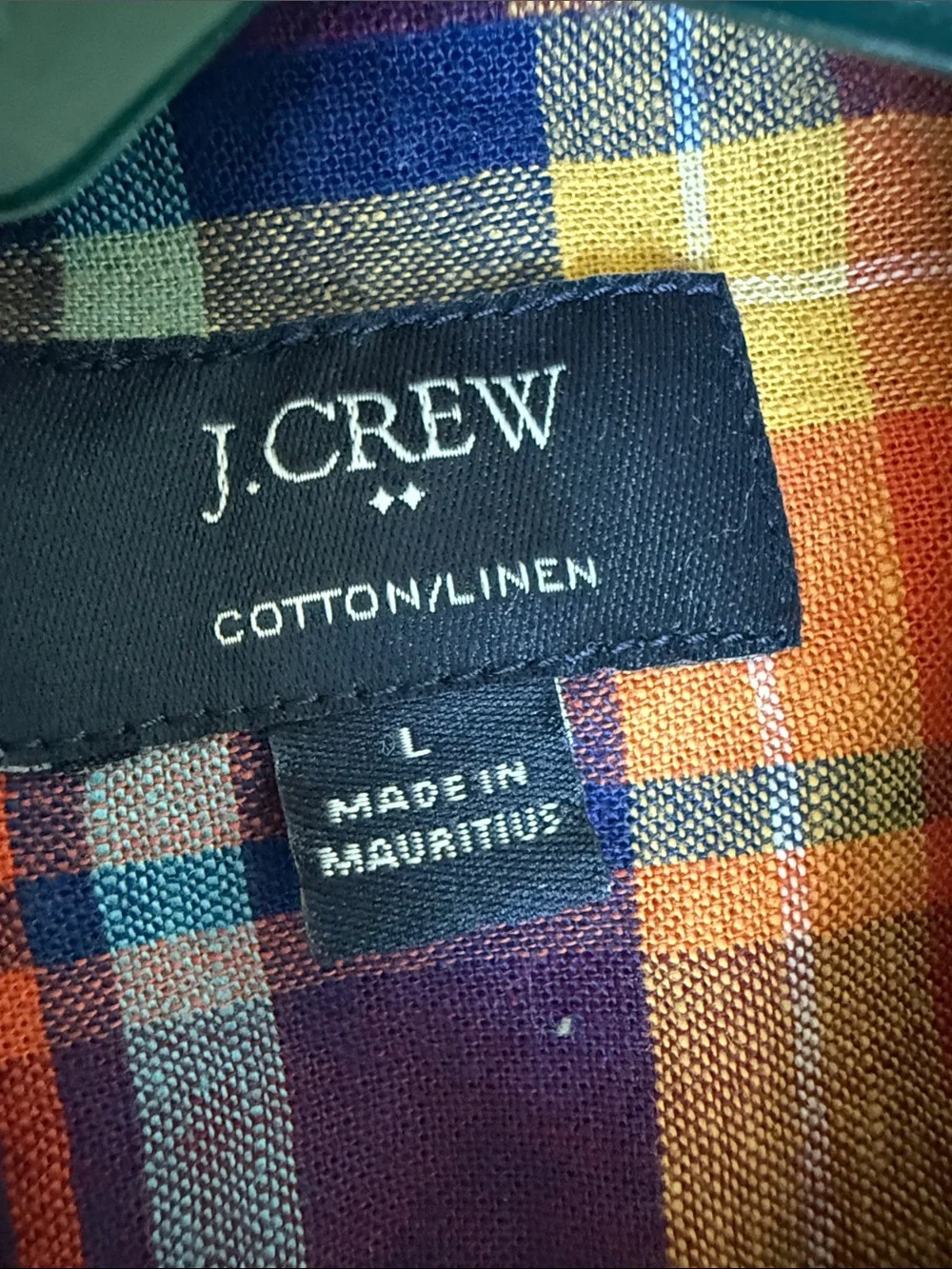 J. Crew Men’s Red Blue Yellow Plaid Short-Sleeve Button-Down Shirt